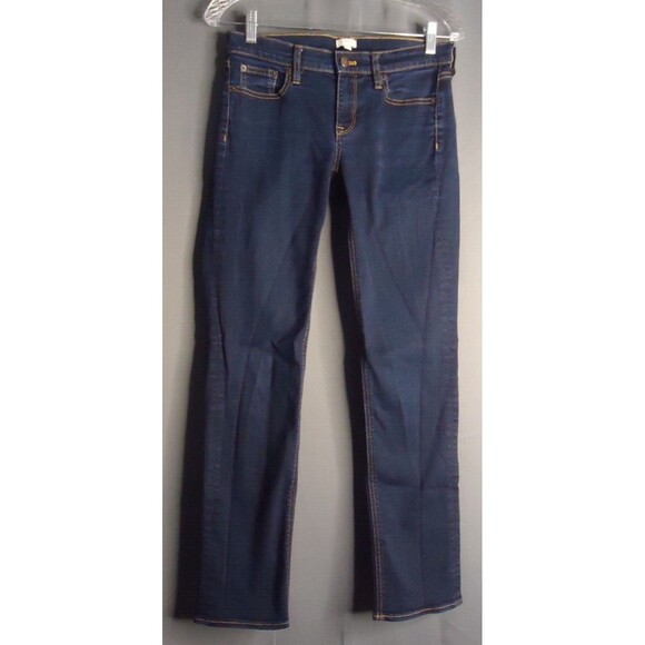 J Crew Stretch Jeans Straight and Narrow F0102 Dark Rinse Size 26/29 - Picture 2 of 8